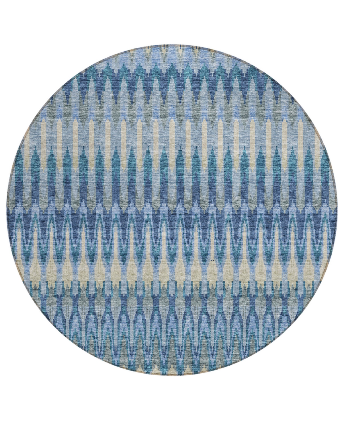 Addison Chantille Acn860 8'x8' Round Area Rug In Denim
