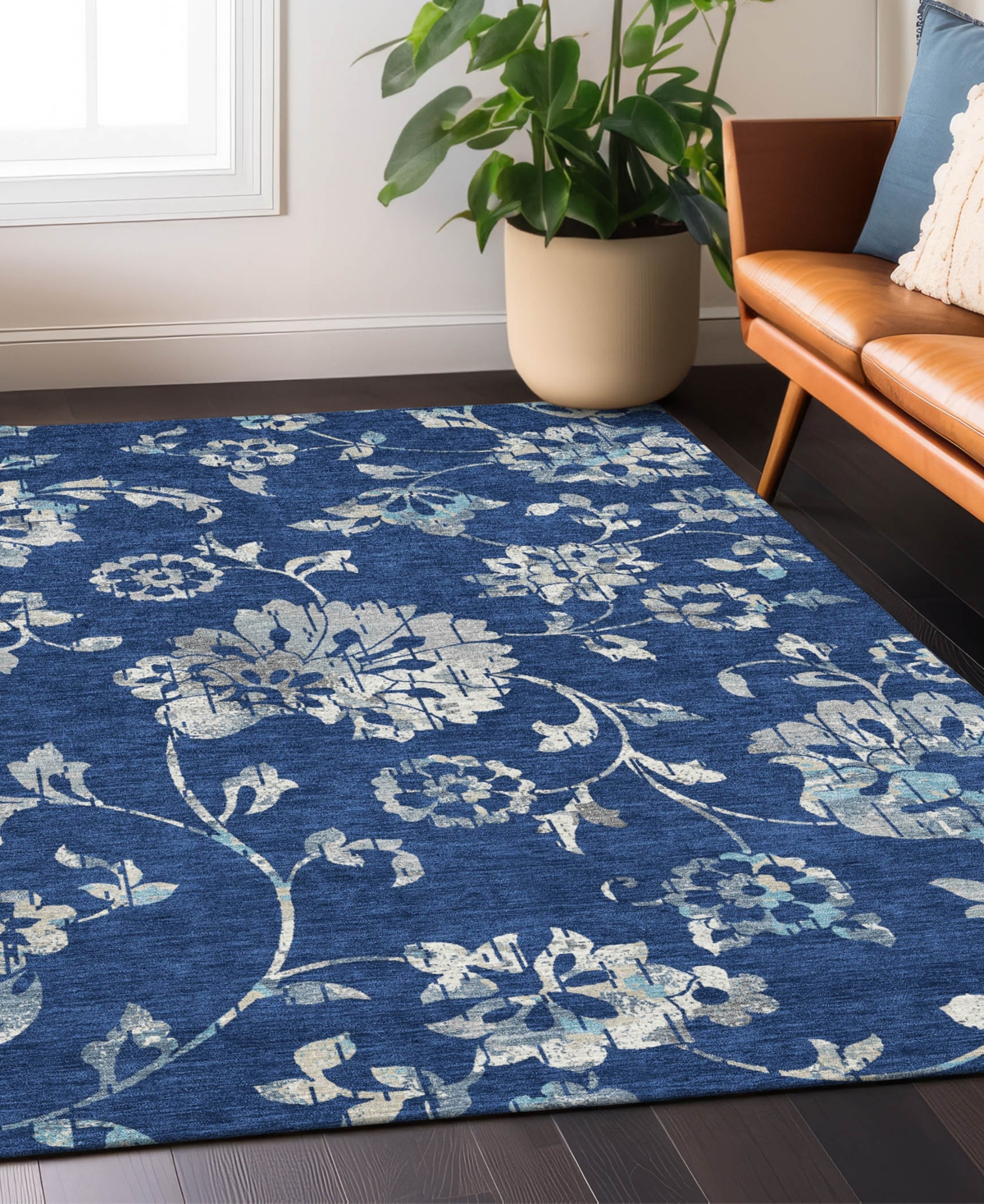 Addison Chantille Acn856 5'x7'6" Area Rug In Navy