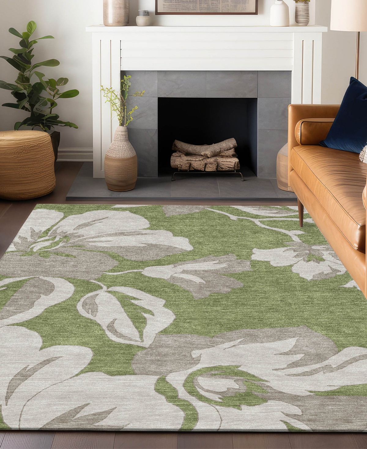 Addison Chantille Acn857 3'x5' Area Rug In Olive