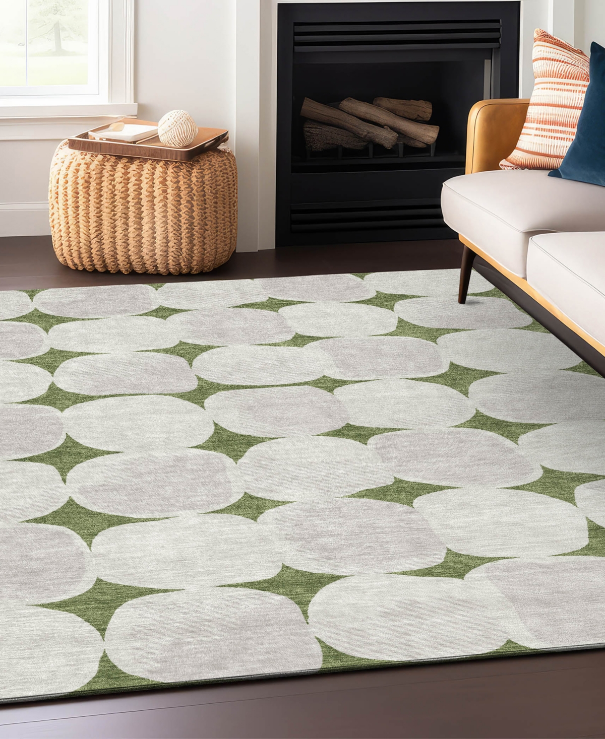 Addison Chantille Machine Washable Acn870 2'6"x3'10" Area Rug In Green