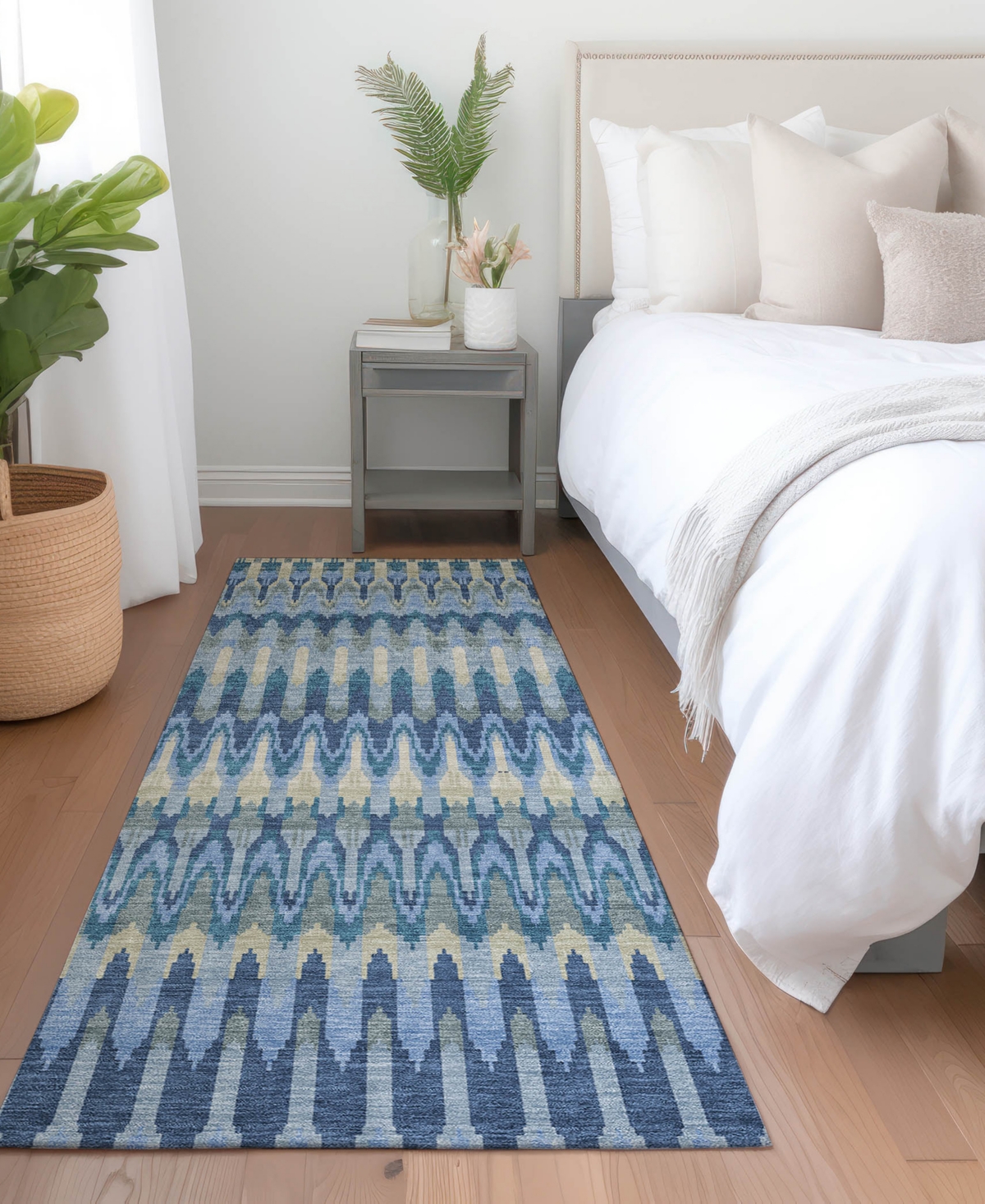 Addison Chantille Acn860 2'3"x7'6" Runner Area Rug In Denim