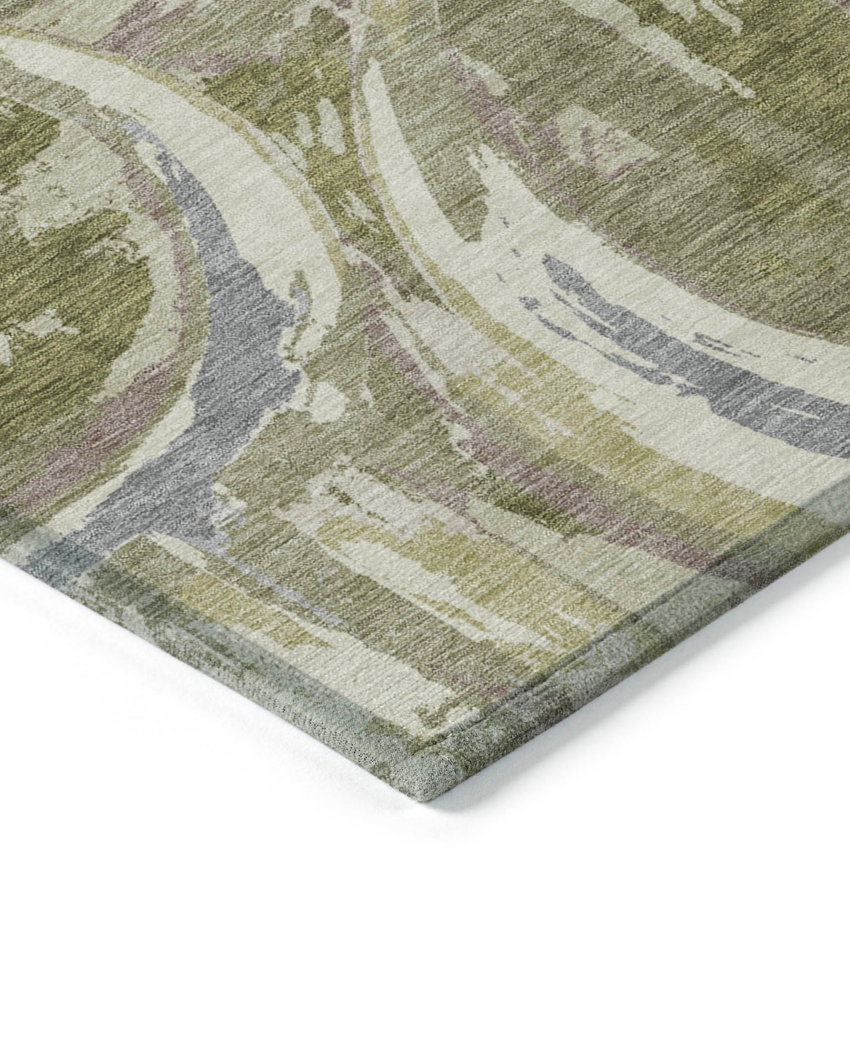 Shop Addison Chantille Machine Washable Acn855 2'3"x7'6" Runner Area Rug In Olive