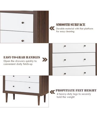 5 Drawer Dresser Wood Chest of Drawers Storage Freestanding Cabinet Organizer