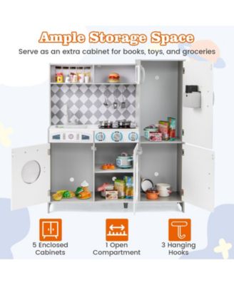 Pretend Play Kitchen for Kids Aged 3+ with Realistic Sounds and Lights Interactive Toy