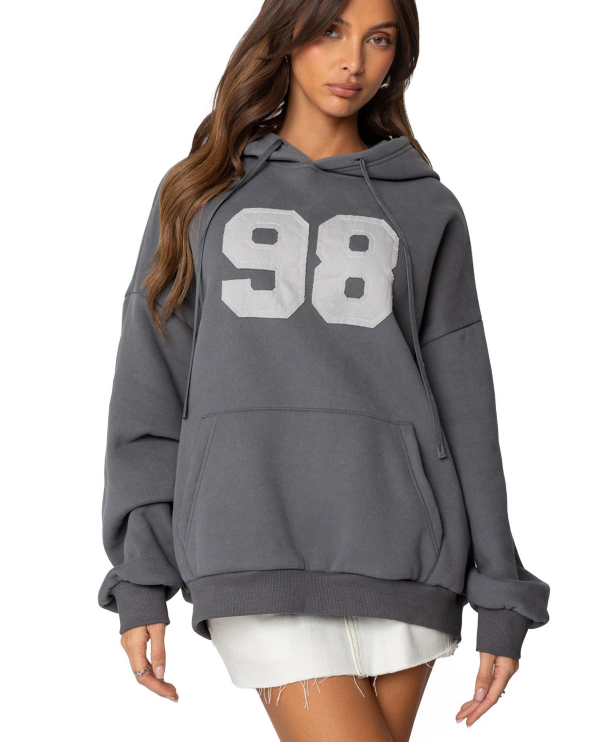 Womens 98 Oversized Hoodie - Gray