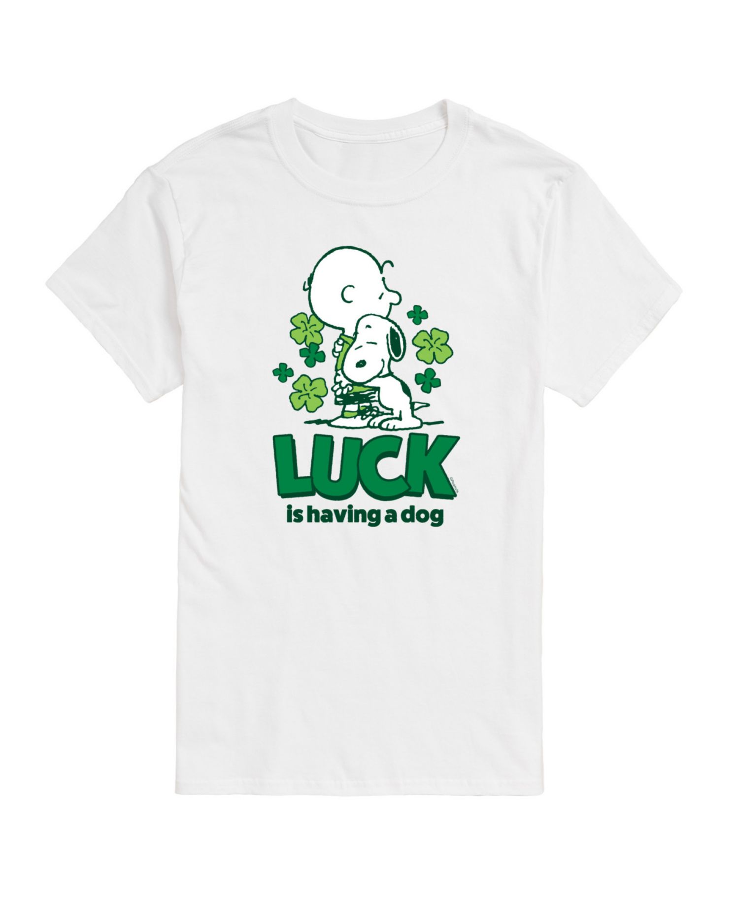 Men's Peanuts Luck Is Having a Dog Short Sleeve T-Shirt