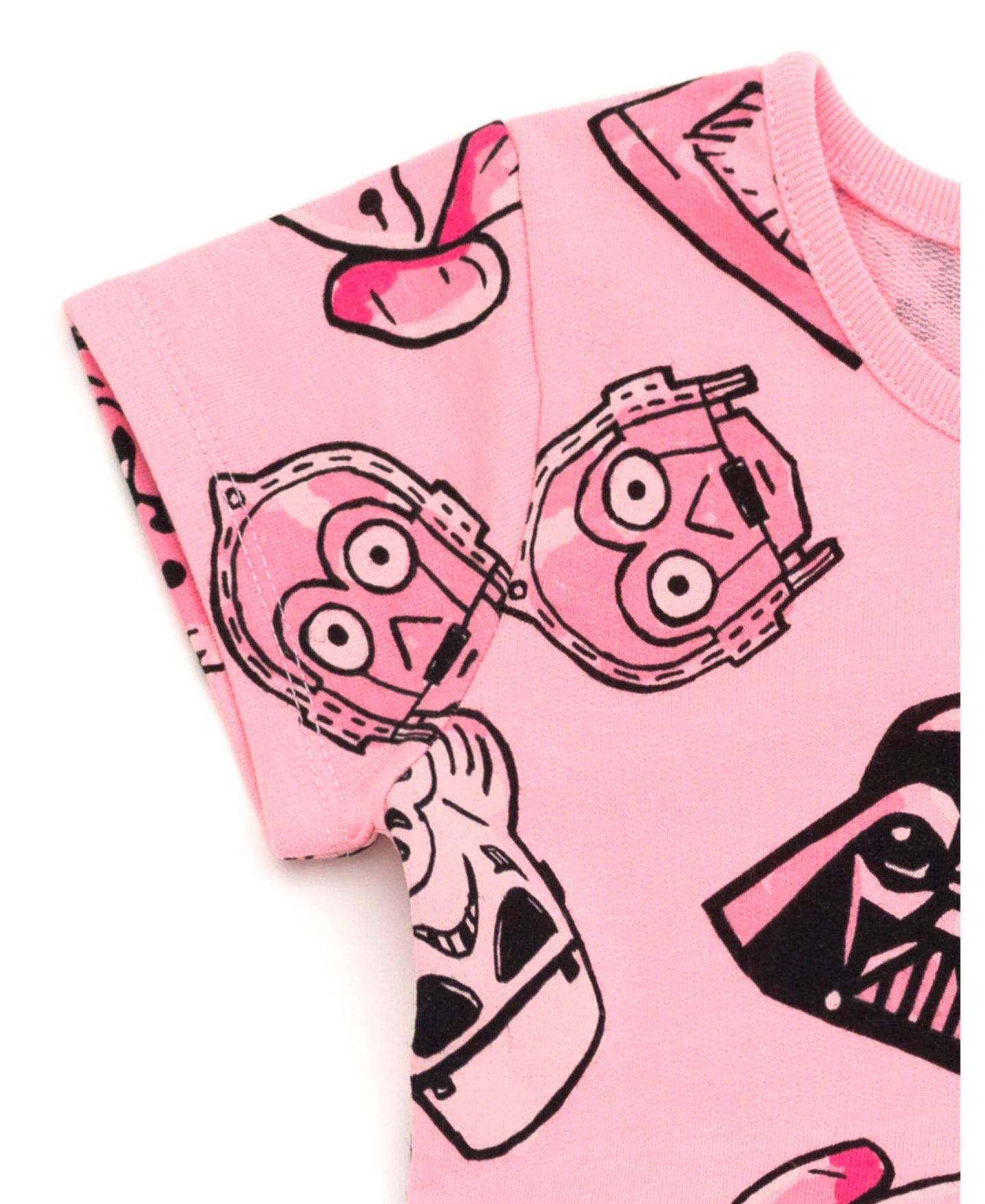 Платье Star Wars French Terry Skater Dress для девочек, цвет: Розовый — фото 3