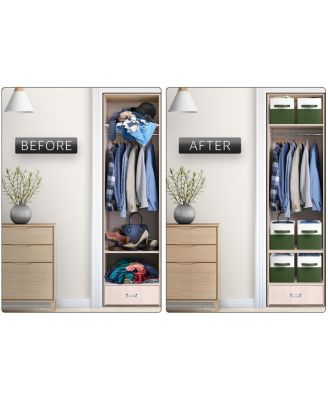 6 Pack 11" Two Tone Foldable Storage Cubes with Handles - Perfect for clothes, toys, books, linens, and more