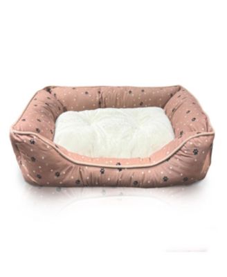 Microsuede Pet Bed, Dog Beds for Small Dogs and Cats,  Calming Cuddler Bed for Pets with Sides and Plush Center