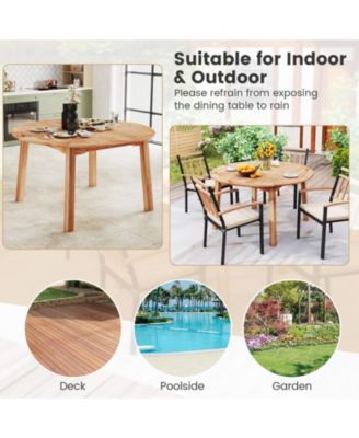 Outdoor Acacia Wood Dining Table for 4-6 People