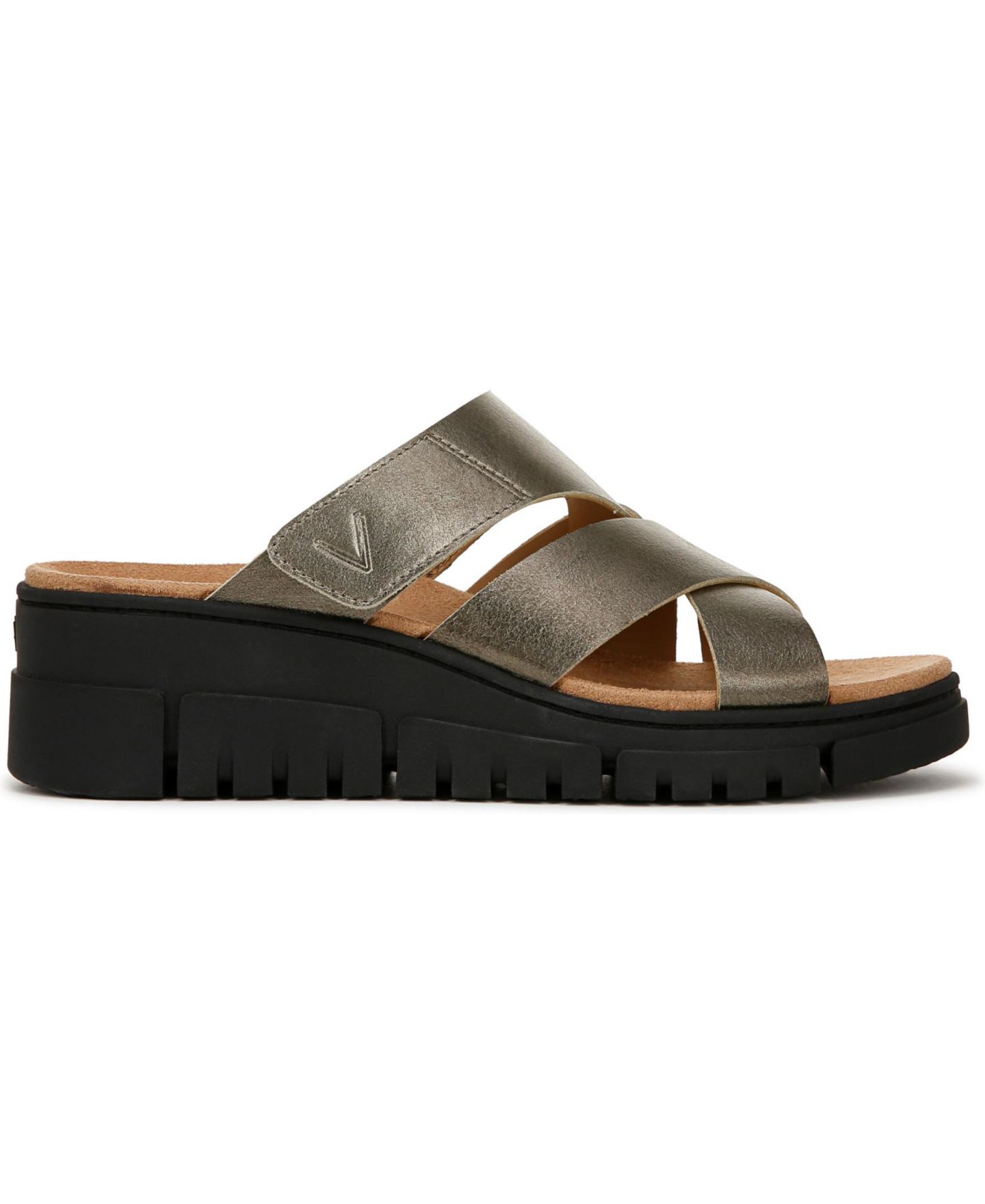 Женские сандалии Vionic Uptown Sunset Slide, цвет: Графитовый кожаный — фото 3