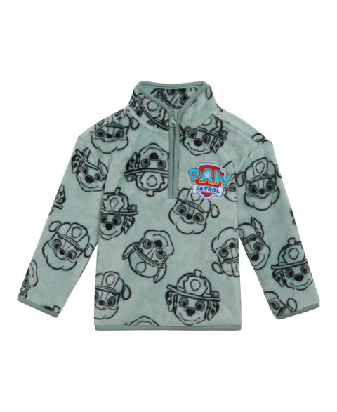 Толстовка Paw Patrol Half Zip Woobie для мальчиков, цвет: Бледный зелёный