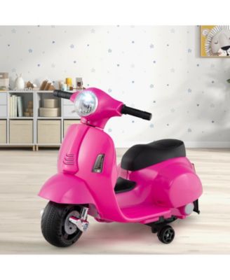 Kids Ride on Motorcycle Licensed Vespa with LED Headlight and Horn Sound