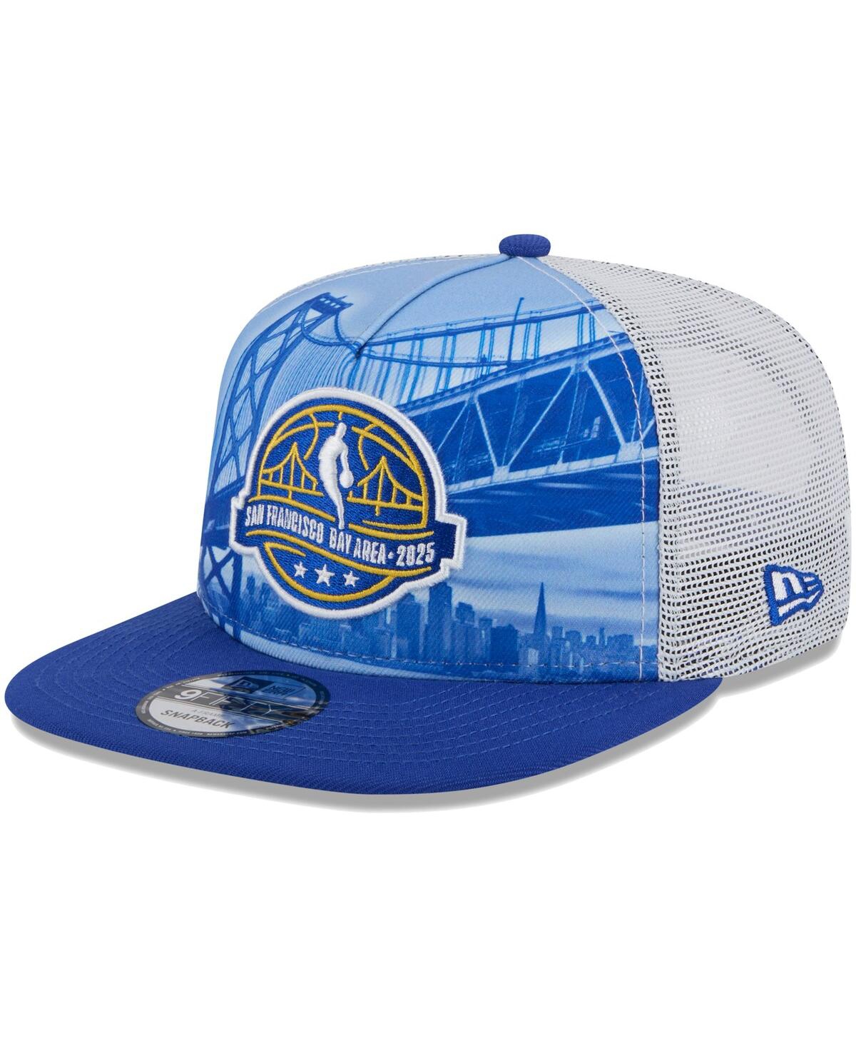 New Era Men's White/royal 2025 Nba All-star Game Scenic Golden Gate A-frame 9fifty Snapback Hat In White,royal