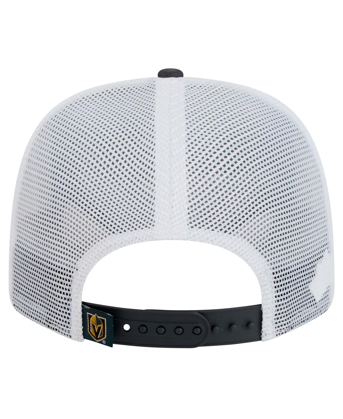 New Era Men's Charcoal/white Vegas Golden Knights Core Trucker 9seventy Stretch-snap Hat In Charcoal,white