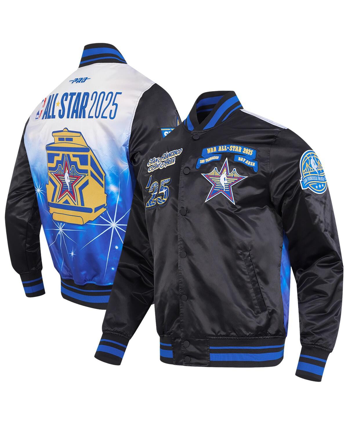 Men's and Women's Black 2025 Nba All-Star Game Satin Jacket - Black