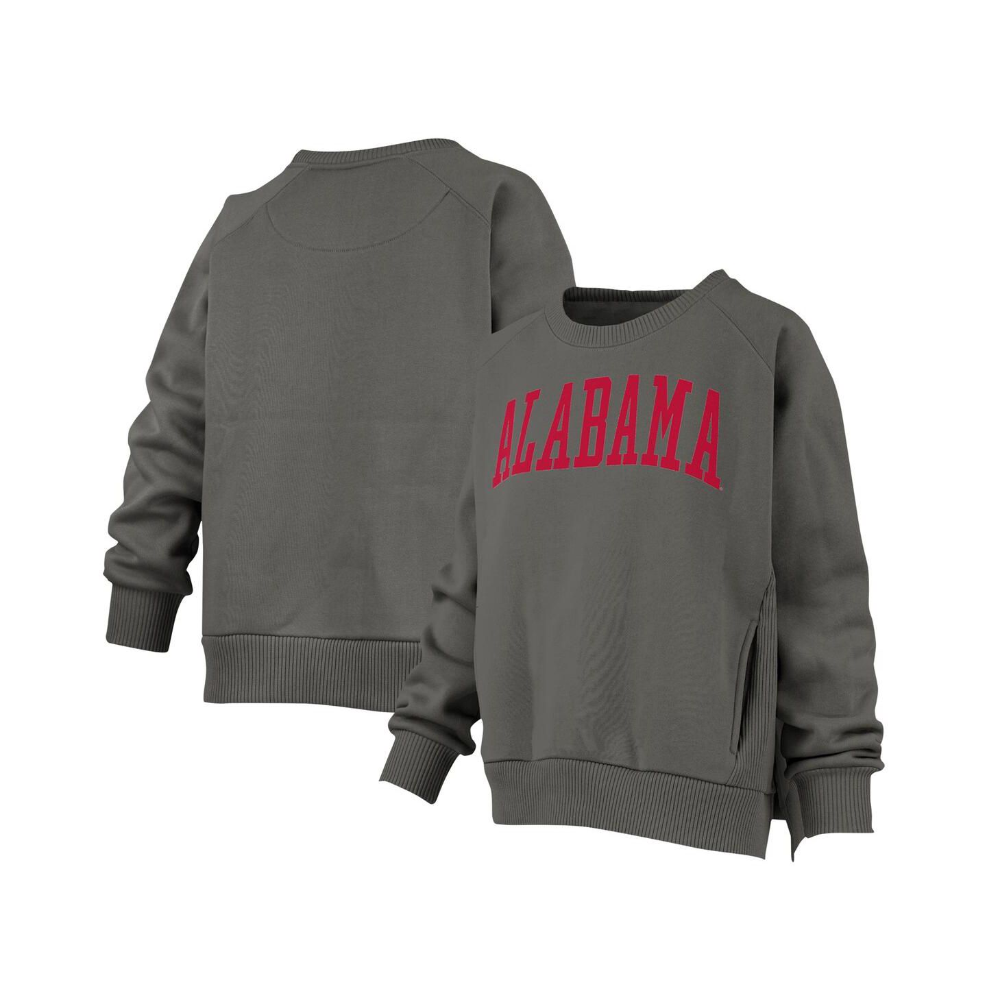 Женская толстовка Pressbox Charcoal Alabama Crimson Tide Pocketed Raglan Pullover — фото 1
