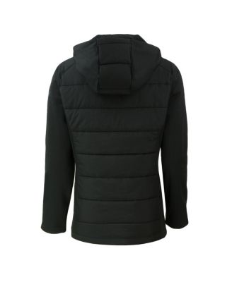 Women's Black San Francisco 49ers Evoke Hybrid Eco Softshell Full-Zip Hoodie Jacket