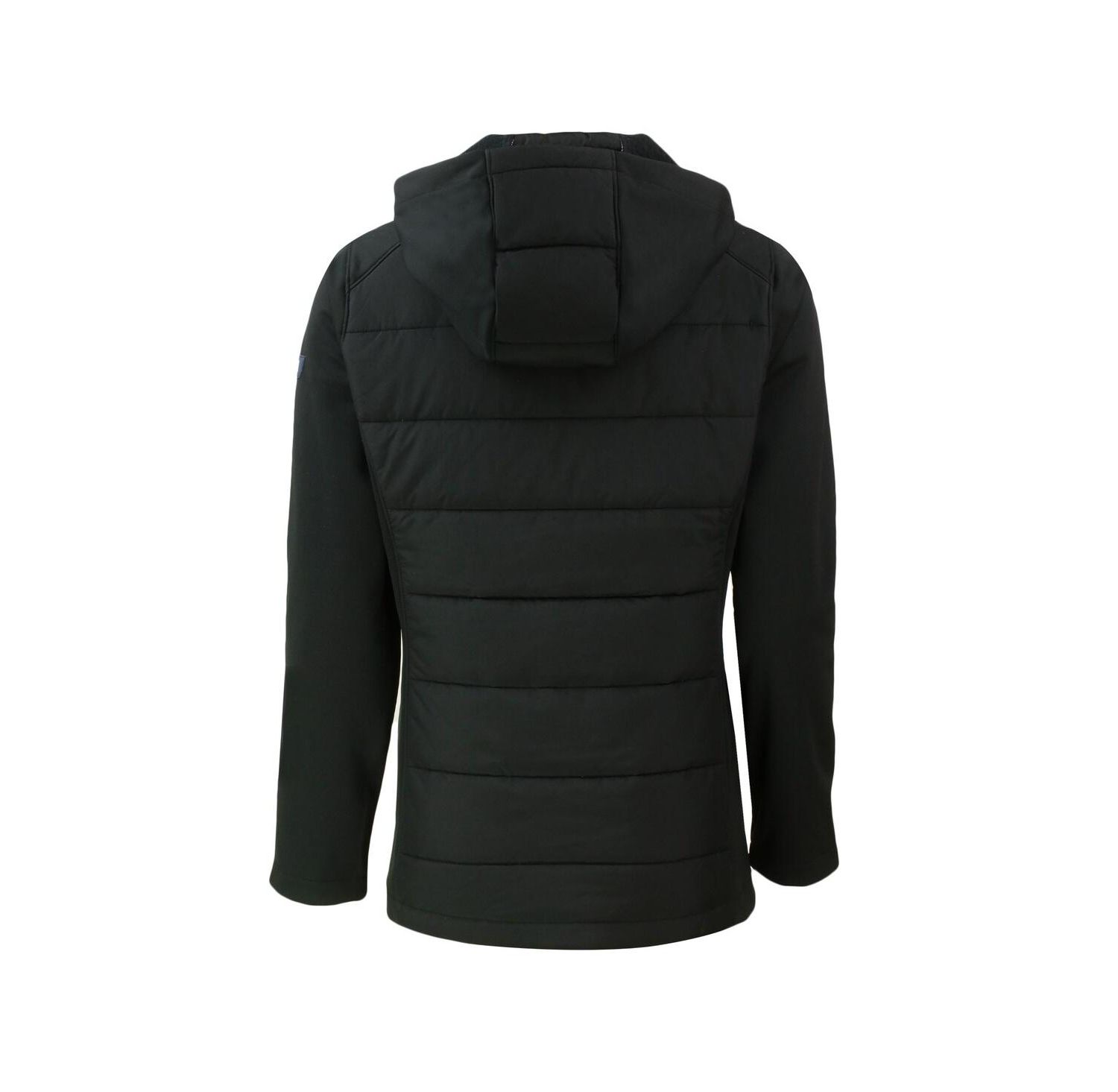 Women's Black San Francisco 49ers Evoke Hybrid Eco Softshell Full-Zip Hoodie Jacket