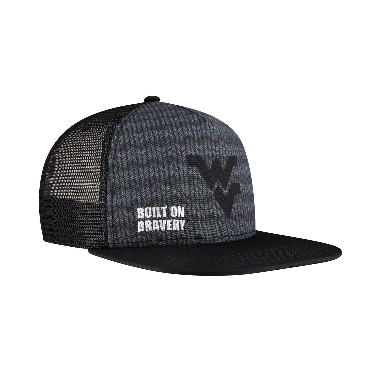 Men's Charcoal West Virginia Mountaineers Built on Bravery Shadow Snapback Hat