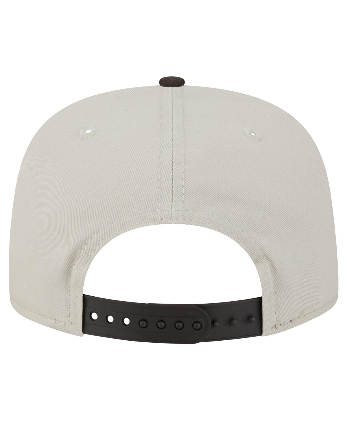 NEW ERA MEN'S STONE/BROWN CLEVELAND BROWNS ATHLETIC GOLFER SNAPBACK HAT 