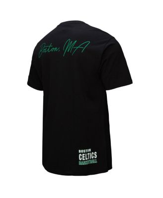 Men's Black Boston Celtics Black Out Collection Vintage Premium T-Shirt