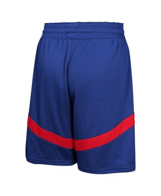Big Boys and Girls Royal Philadelphia 76ers Practice Mesh Shorts