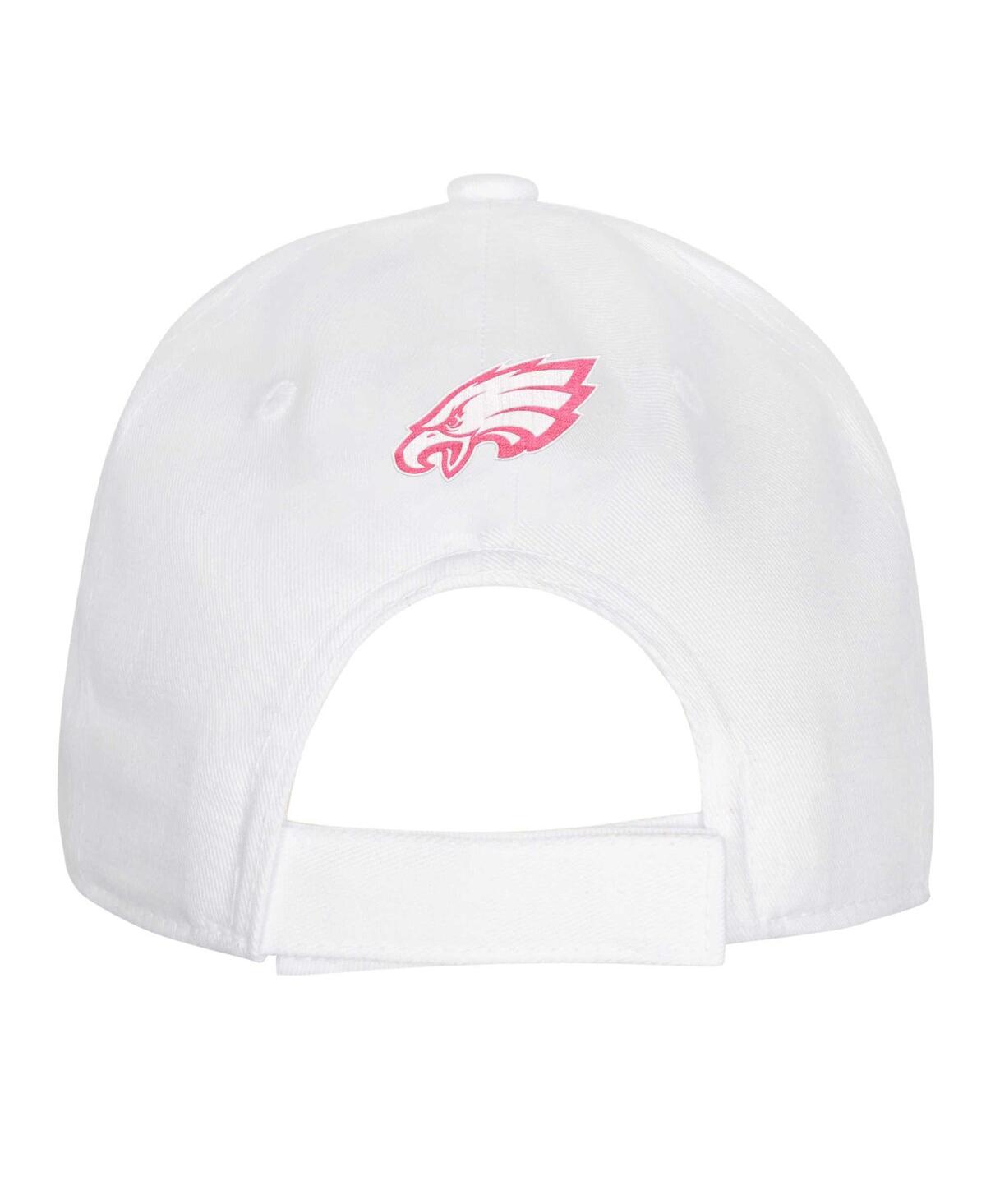 Outerstuff Big Girls Philadelphia Eagles All White Structured Adjustable Hat In White