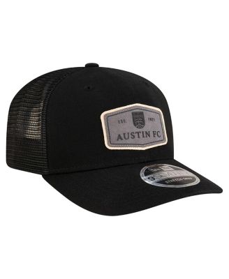 Men's Black Austin FC Labeled 9SEVENTY Trucker Stretch-Snap Adjustable Hat