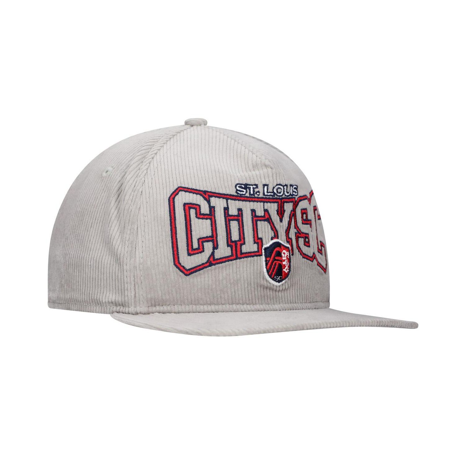 Men's Gray St. Louis City SC Corduroy Golfer Adjustable Hat