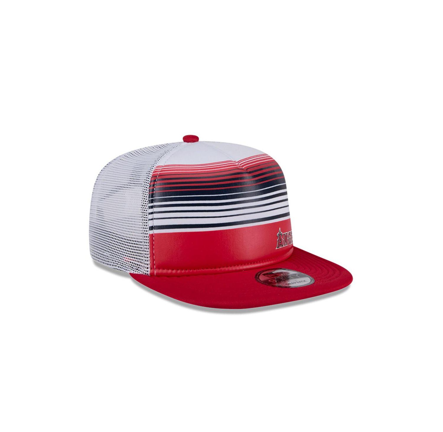 Men's Red Los Angeles Angels Team Horizon 9FIFTY A-Frame Trucker Snapback Hat