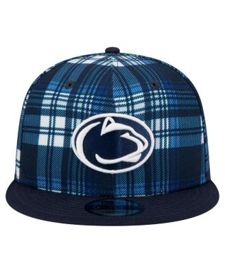 Men's Navy Penn State Nittany Lions Plaid 9FIFTY Snapback Hat