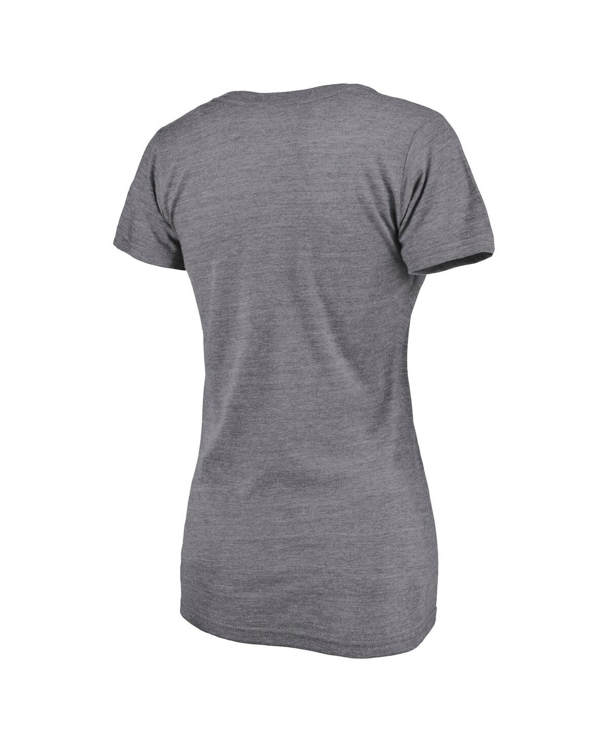 Fanatics Women's Heather Charcoal Philadelphia Eagles Super Bowl Lix Plus Size Our Pastime V-neck T-shirt In Heather Charcoal