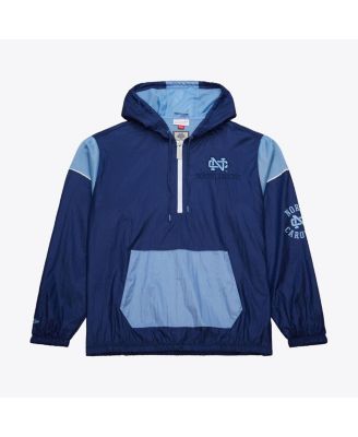 Mitchell & Ness - Men's Navy North Carolina Tar Heels Anorak Vintage Logo Half-Zip Hoodie Jacket