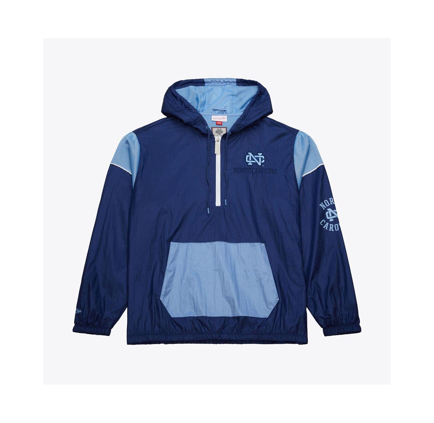 Men's Navy North Carolina Tar Heels Anorak Vintage Logo Half-Zip Hoodie Jacket