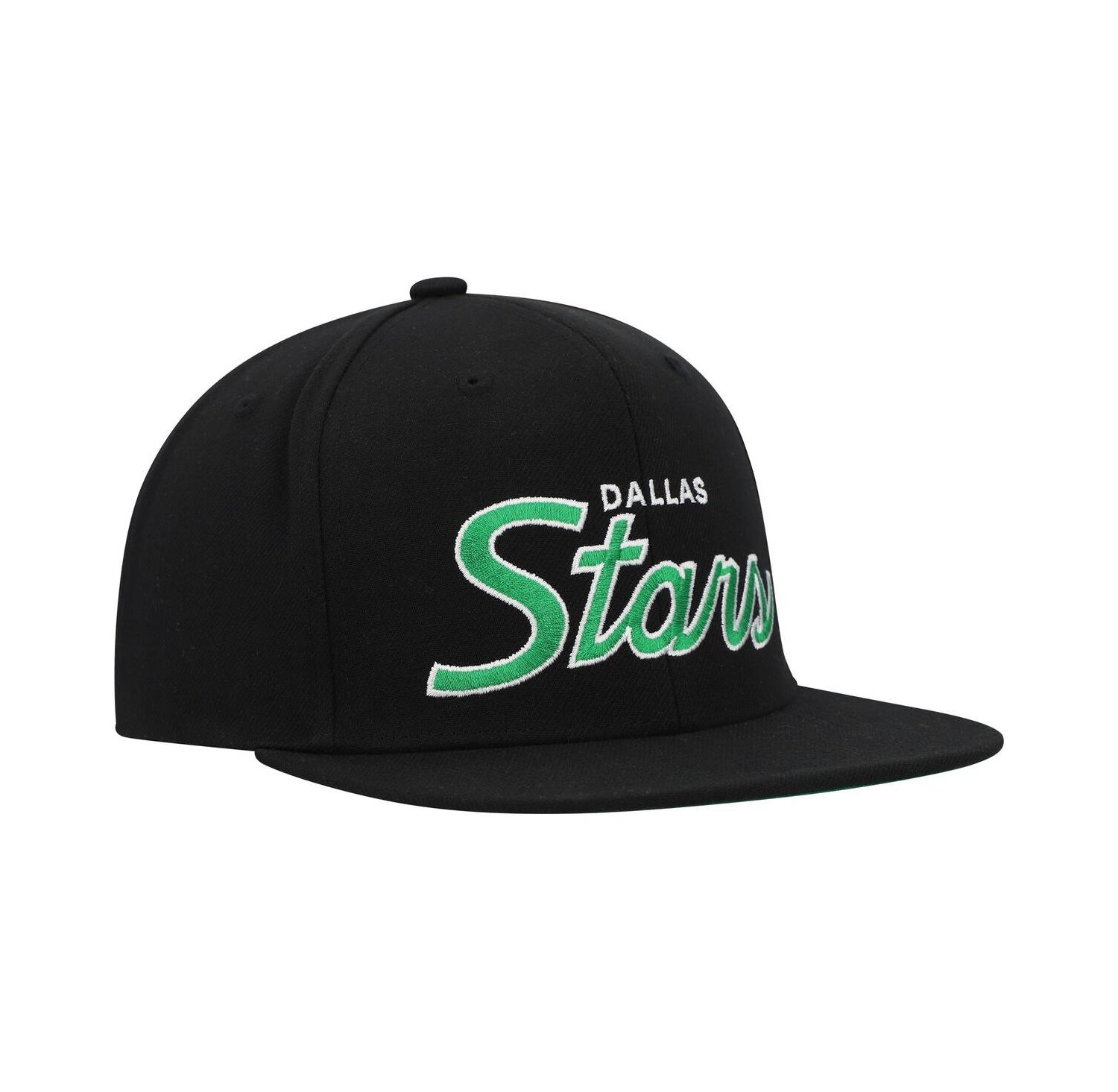 Men's Black Dallas Stars Core Team Script 2.0 Snapback Hat