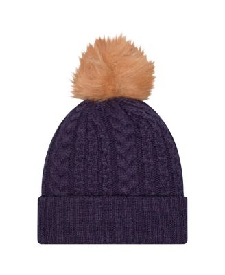 Women's Navy Arizona Wildcats Luxury&nbsp;Cuffed with Pom Knit Hat