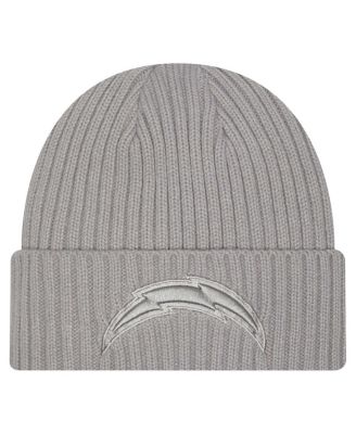 New Era - Big Boys and Girls Gray Los Angeles Chargers Color Pack Cuffed Knit Hat