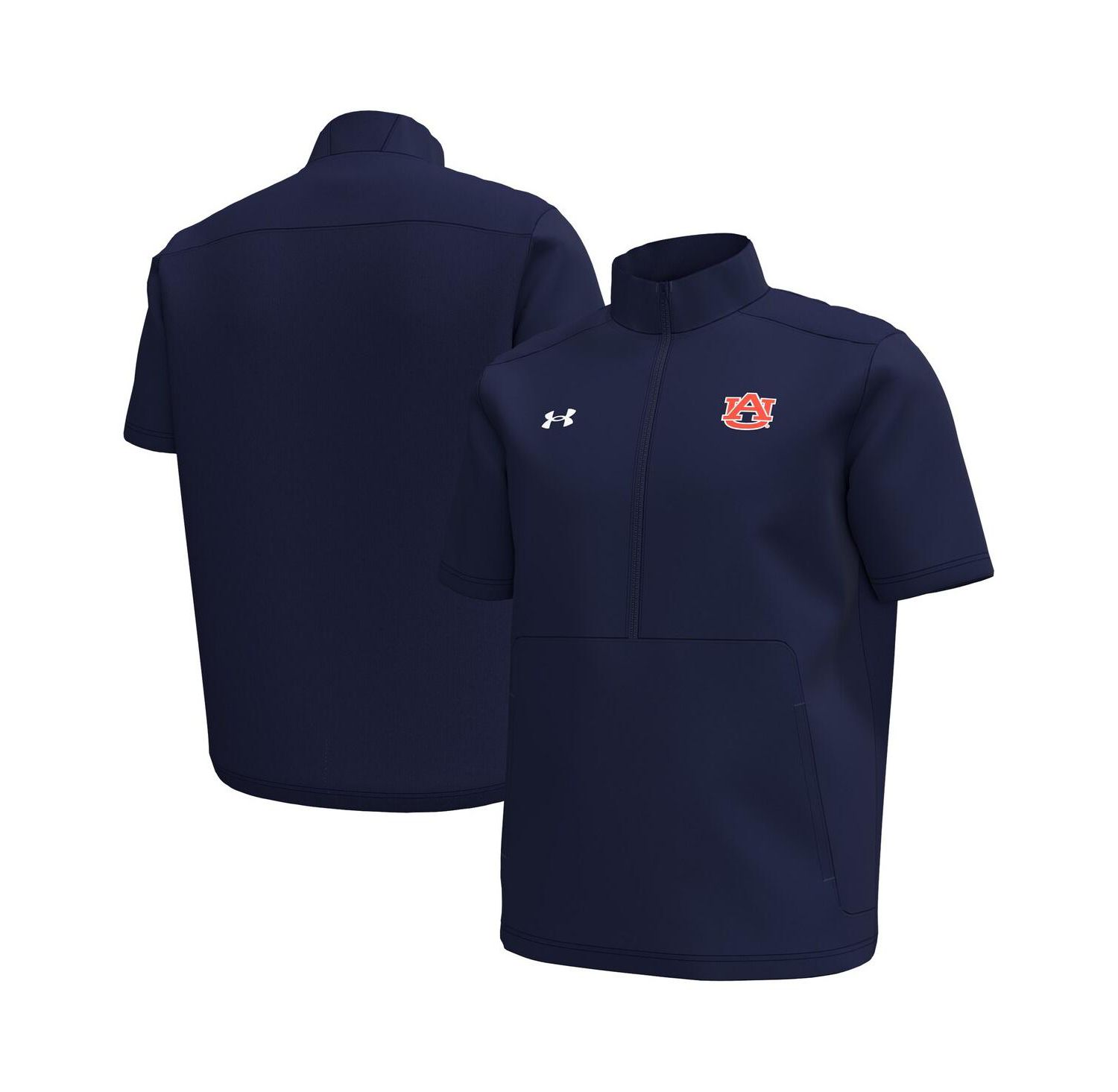 Men's Navy Auburn Tigers Motivate Quarter-Zip Short Sleeve T-Shirt