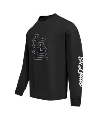 Men's Black St. Louis Cardinals Paint The City Dropped Shoulder Pullover Sweatshirt