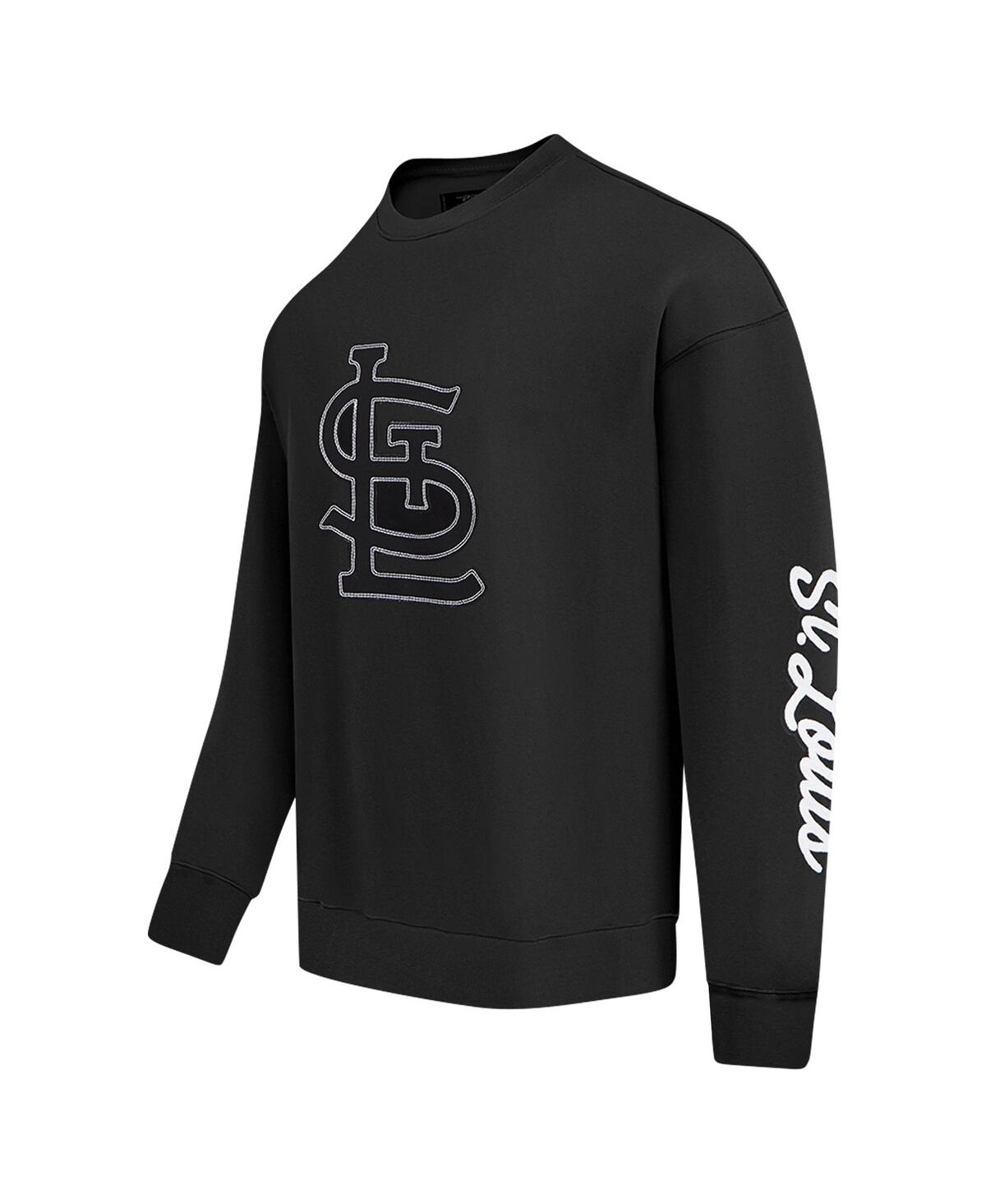 Shop Pro Standard Men's Black St. Louis Cardinals Paint The City Dropped Shoulder Pullover Sweatshirt