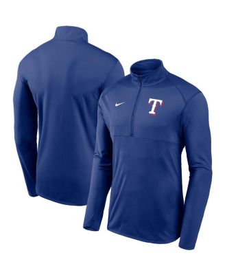 Nike - Men's Royal Texas Rangers Team Logo Element Performance Half-Zip Pullover Jacket