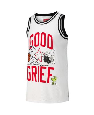 Men's White Peanuts Good Grief Basketball Jersey