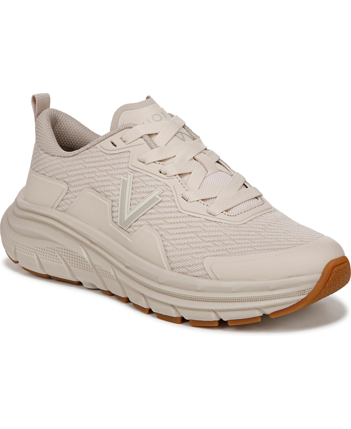 Vionic Womens Walk Max Walking Shoes - Parchment linear mesh