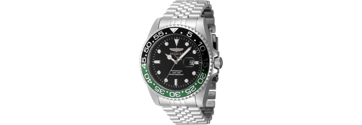 Мужские часы Invicta 48387 Pro Diver Quartz 3 Hand Black Dial, цвет: Серебряный — фото 1
