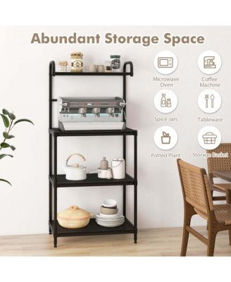 4-Tier Baker's Rack Microwave Oven Rack Shelves Kitchen Storage Organizer