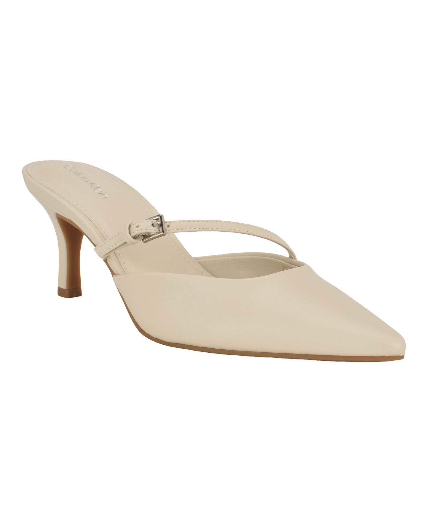 Женские туфли Calvin Klein Jansy Buckle Strap Mid-Stiletto, цвет: Светлый натуральный — фото 1