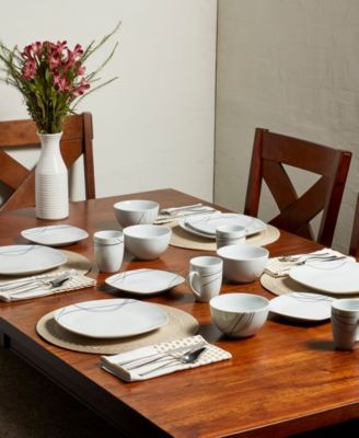 Alec Ash White 16 Pc. Dinnerware Set, Service for 4 