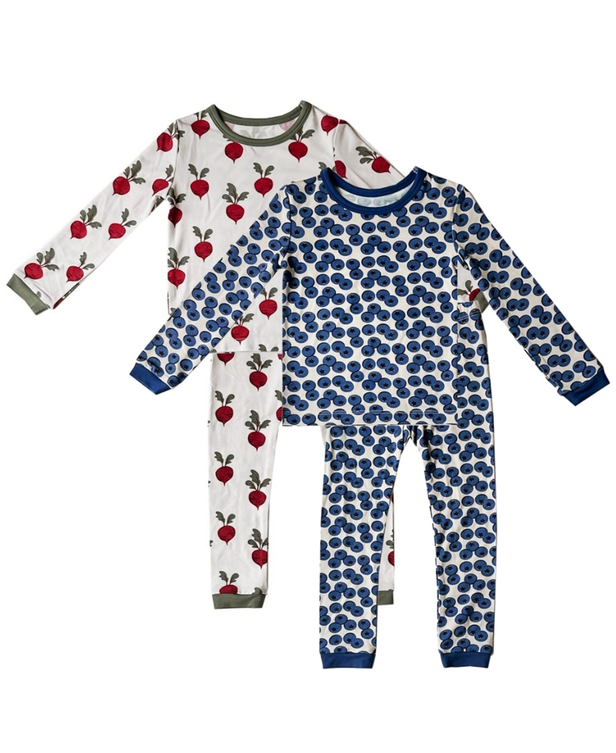 TINY KNOT CO. BABY BOYS AND GIRLS 4-PIECE LONG SLEEVE PAJAMA SET