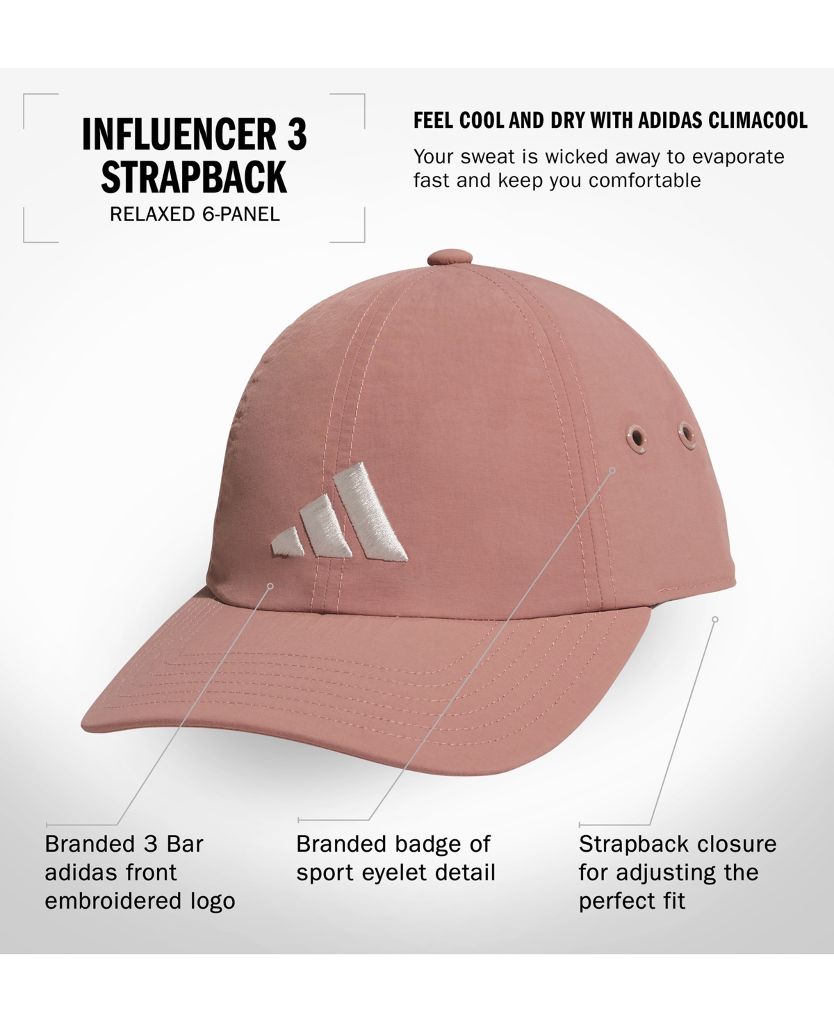 Shop Adidas Originals Women's Influencer 3 Hat In Dark Pink